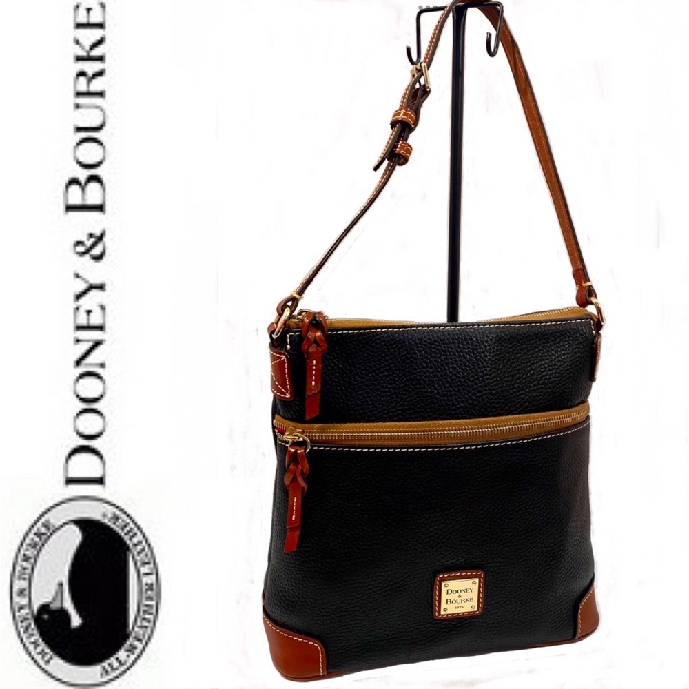 DOONEY & BOURKE black pebble leather shoulder bag